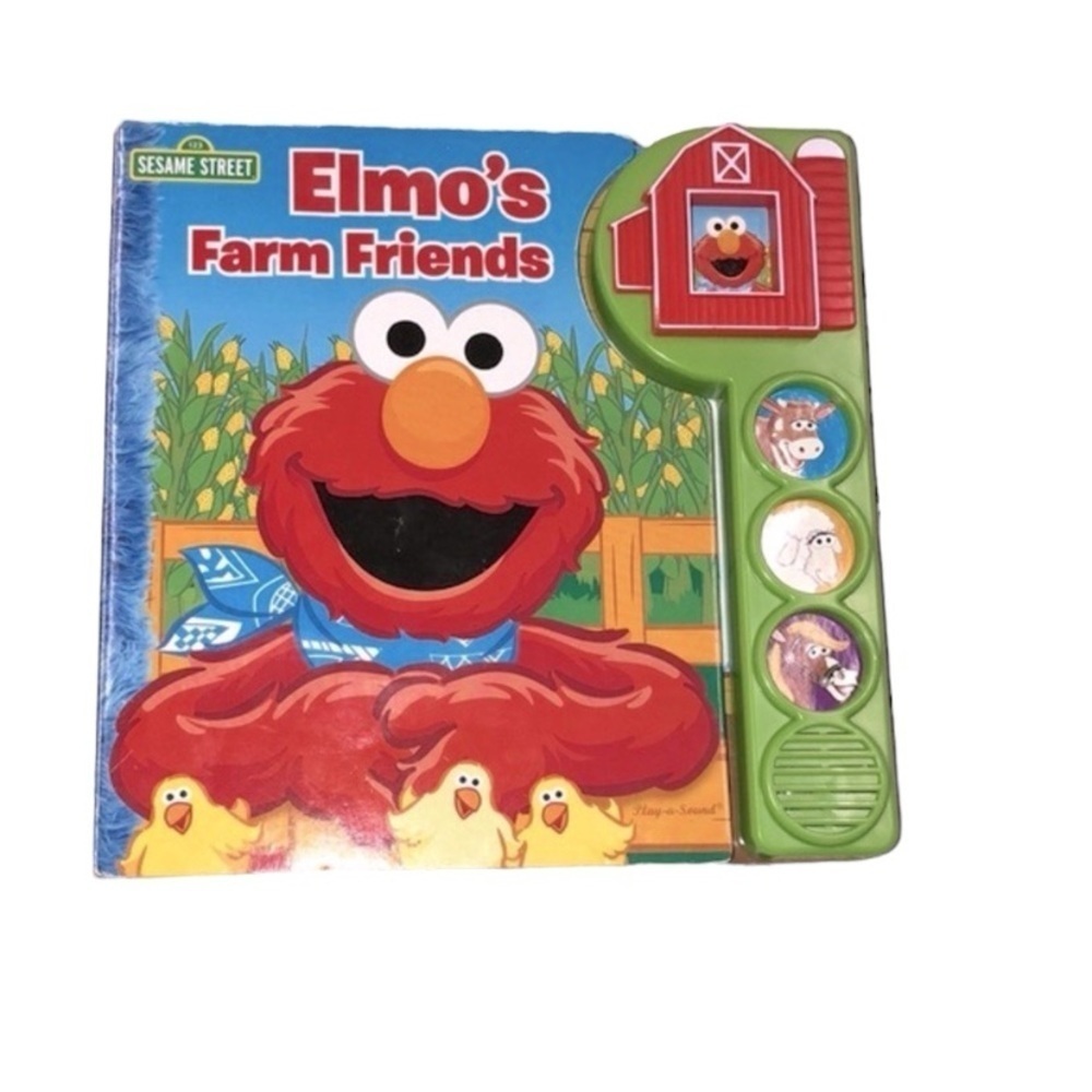 Elmo’s Farm friends book educational learning with animal sounds